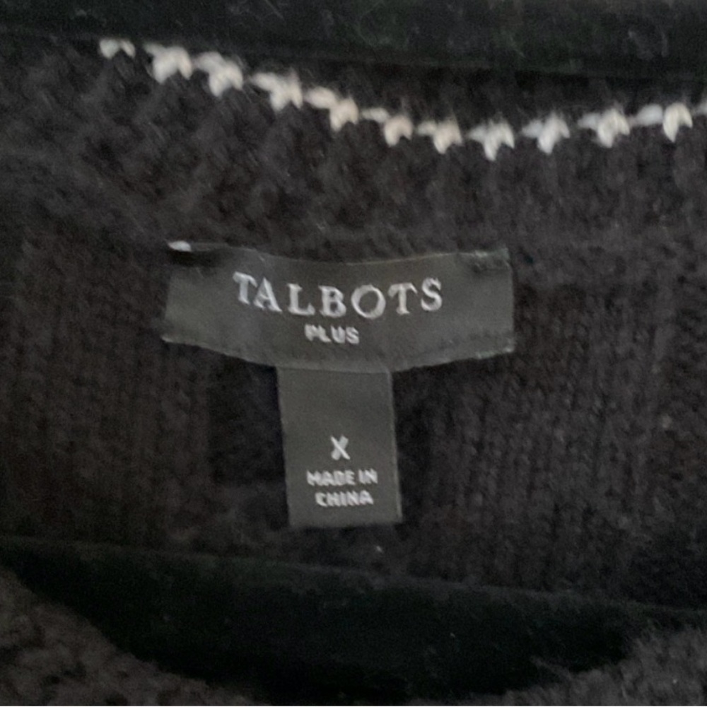 Talbots Black Cardigan with Gold Buttons - Picture 2 of 3